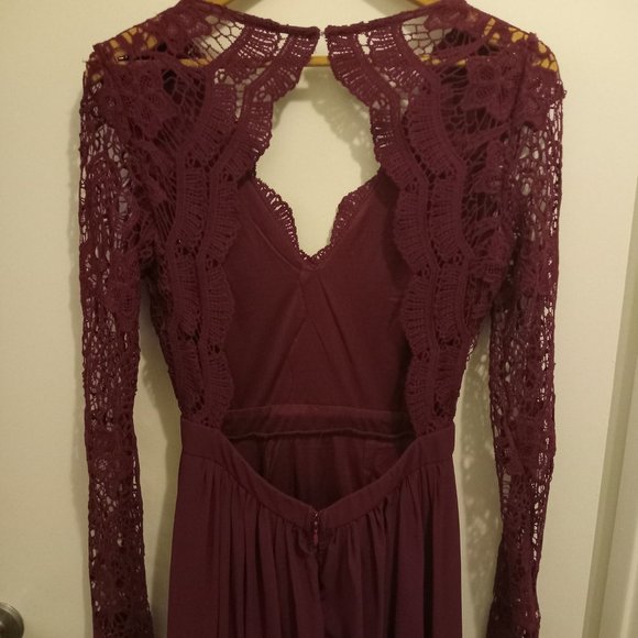 Lulu's Awaken My Love Long Lace Sleeve Maxi Dress - Picture 7 of 9